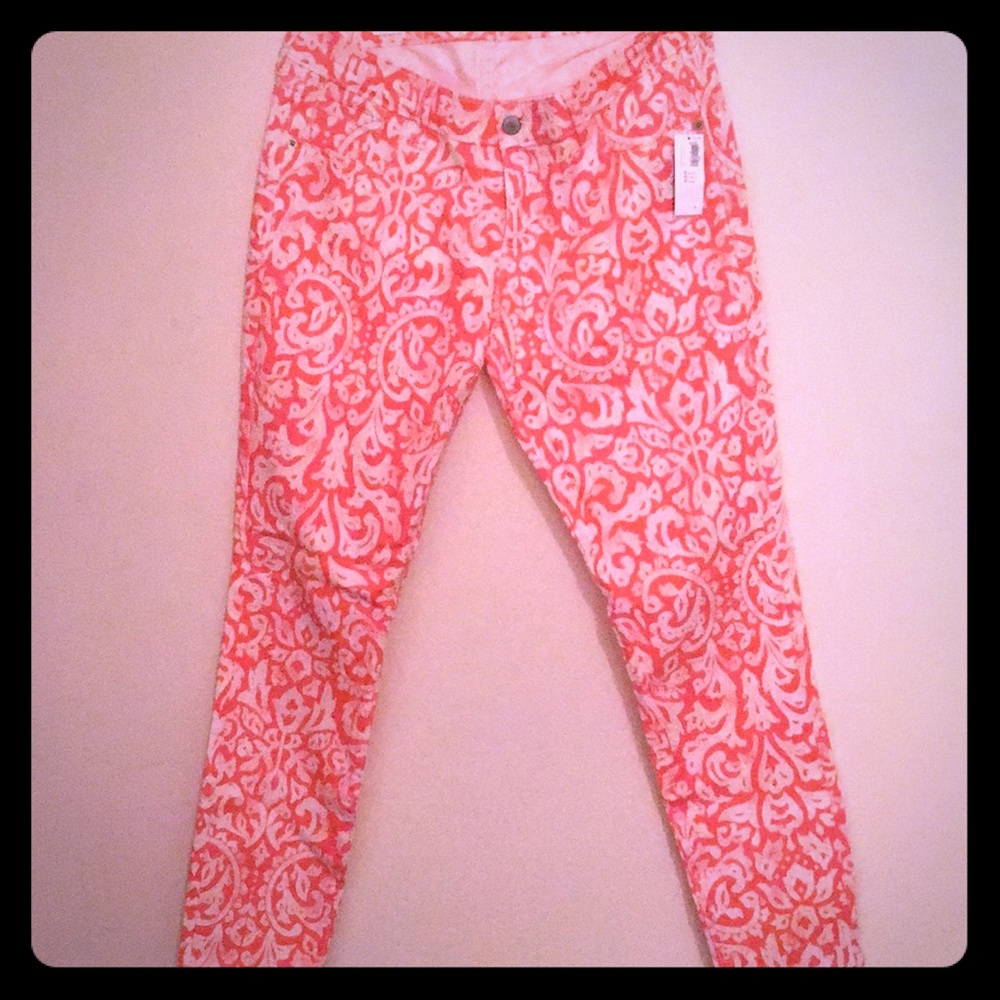 Paisley print jeans